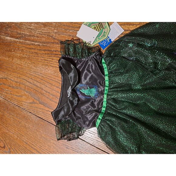 New Wicked Girl 3T Flame Resistant Green Black Star Moon Costume Dress Nightgown - Picture 2 of 5